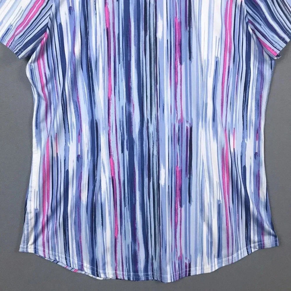 Jofit Golf Top Women Size Small Short Sleeve Collared Athletic Polo Shirt Blue - Picture 10 of 15